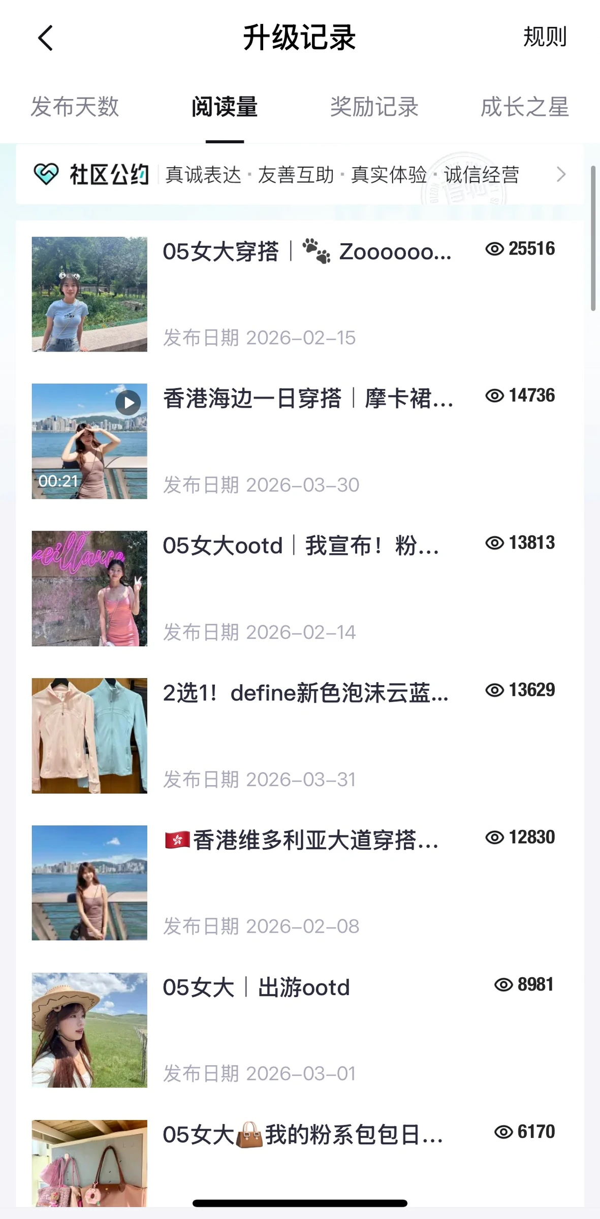 得物内容阅读量记录